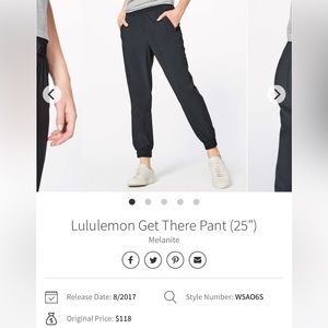 Lululemon Get there Pant (25”)